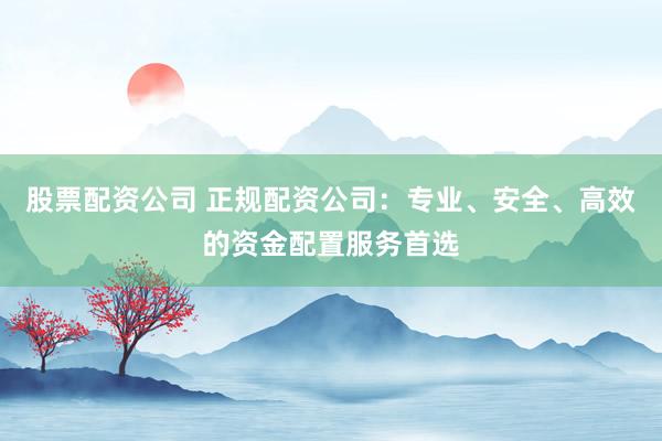 股票配資公司 正規(guī)配資公司：專業(yè)、安全、高效的資金配置服務(wù)首選