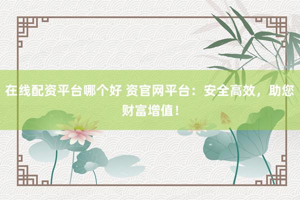 在線配資平臺(tái)哪個(gè)好 資官網(wǎng)平臺(tái)：安全高效，助您財(cái)富增值！